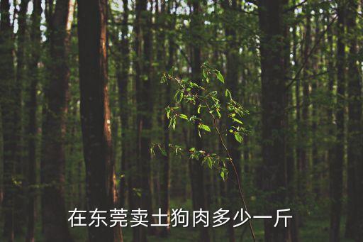 在東莞賣土狗肉多少一斤