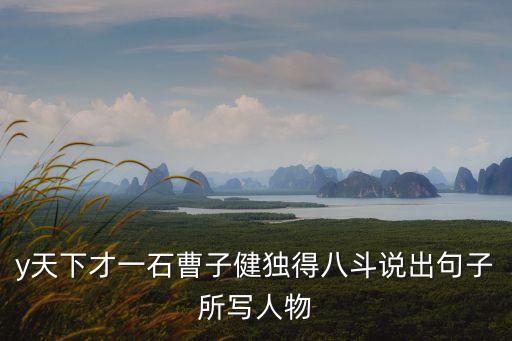 獨占八斗，天下才有一石曾子建獨占八斗我得一斗天下人共分一斗