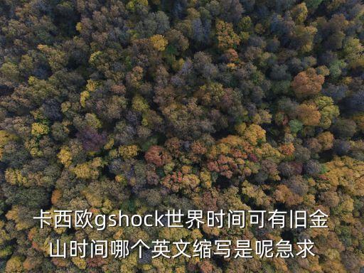 舊金山英文，卡西歐gshock世界時間可有舊金山時間哪個英文縮寫是呢急求