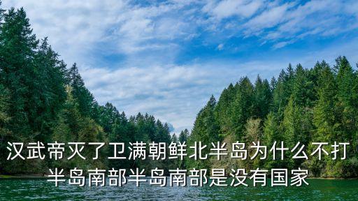 衛(wèi)滿，漢武帝滅了衛(wèi)滿朝鮮北半島為什么不打半島南部半島南部是沒有國家