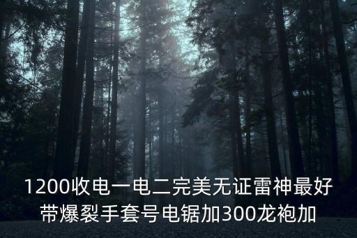 1200收電一電二完美無證雷神最好帶爆裂手套號電鋸加300龍袍加
