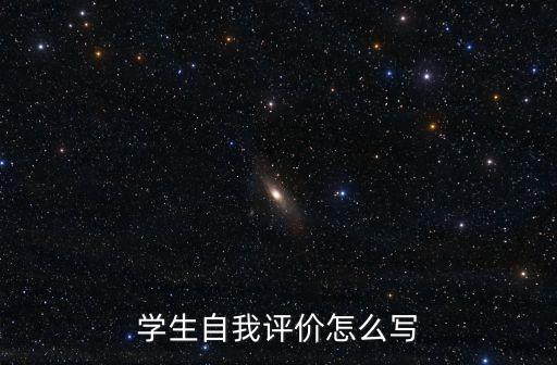學生自我評價怎么寫
