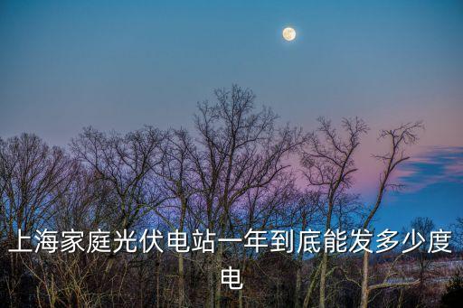 上海家庭光伏電站一年到底能發(fā)多少度電