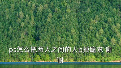 ps怎么把兩人之間的人p掉跪求 謝謝