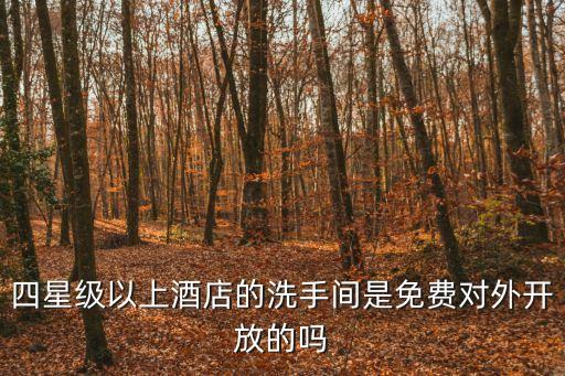四星級以上酒店的洗手間是免費對外開放的嗎