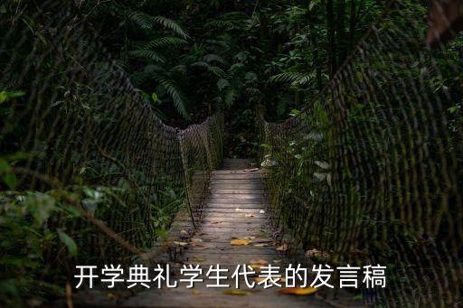 開學典禮發言稿，開學典禮學生代表的發言稿