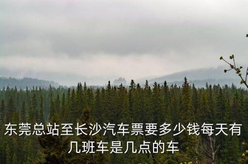 東莞總站至長沙汽車票要多少錢每天有幾班車是幾點(diǎn)的車