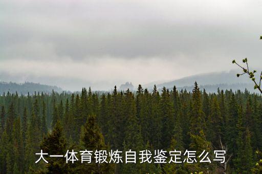 大一體育鍛煉自我鑒定怎么寫