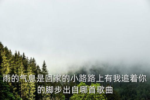 回家的小路，雨的氣息是回家的小路路上有我追著你的腳步出自哪首歌曲