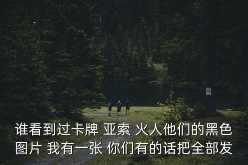 誰看到過卡牌 亞索 火人他們的黑色圖片 我有一張 你們有的話把全部發(fā)