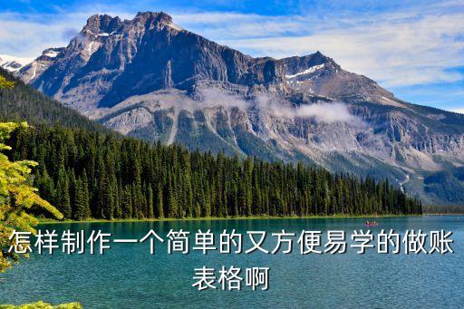 怎樣制作一個簡單的又方便易學的做賬表格啊