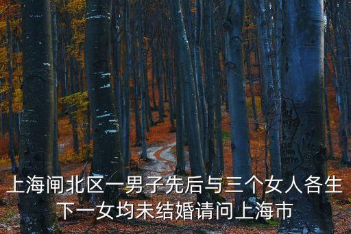 上海閘北區一男子先后與三個女人各生下一女均未結婚請問上海市