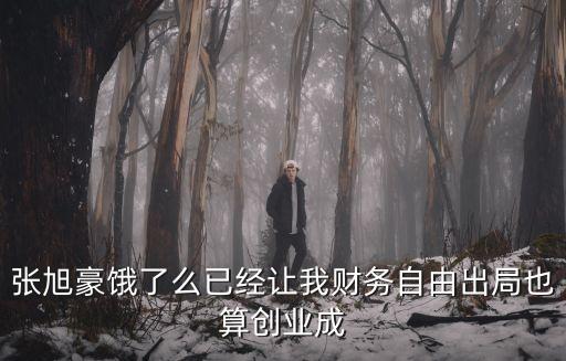 張旭豪餓了么已經讓我財務自由出局也算創業成