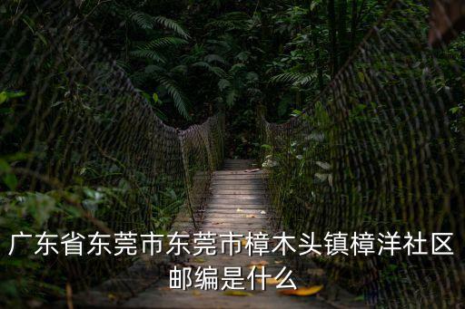 廣東省東莞市東莞市樟木頭鎮樟洋社區郵編是什么