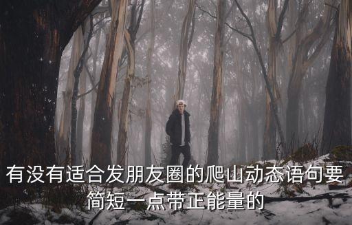 有沒有適合發朋友圈的爬山動態語句要簡短一點帶正能量的
