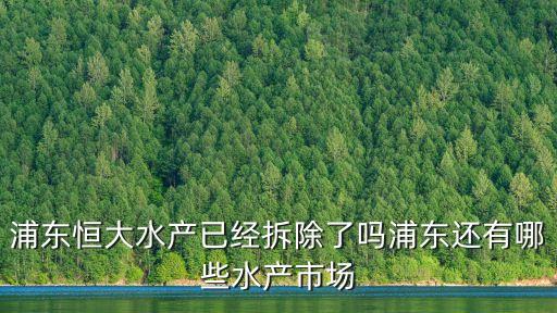 浦東恒大水產(chǎn)已經(jīng)拆除了嗎浦東還有哪些水產(chǎn)市場