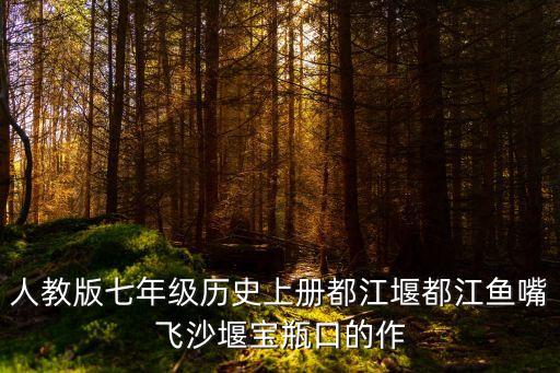 人教版七年級歷史上冊都江堰都江魚嘴飛沙堰寶瓶口的作