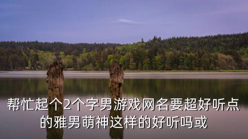 幫忙起個(gè)2個(gè)字男游戲網(wǎng)名要超好聽點(diǎn)的雅男萌神這樣的好聽嗎或
