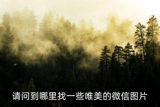 請問到哪里找一些唯美的微信圖片