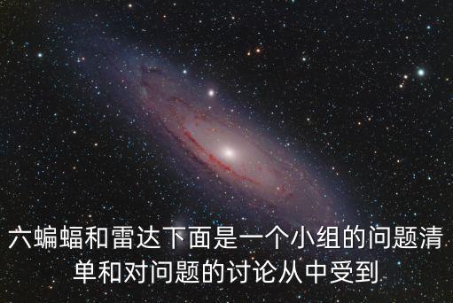 六蝙蝠和雷達下面是一個小組的問題清單和對問題的討論從中受到