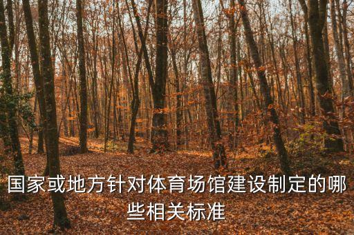 國家或地方針對體育場館建設(shè)制定的哪些相關(guān)標(biāo)準(zhǔn)