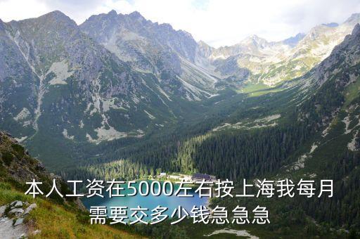 本人工資在5000左右按上海我每月需要交多少錢急急急
