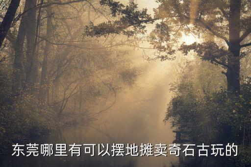 東莞哪里有可以擺地攤賣奇石古玩的