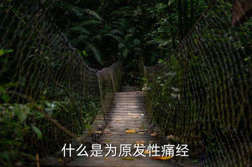 什么是為原發性痛經