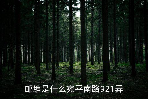 郵編是什么宛平南路921弄