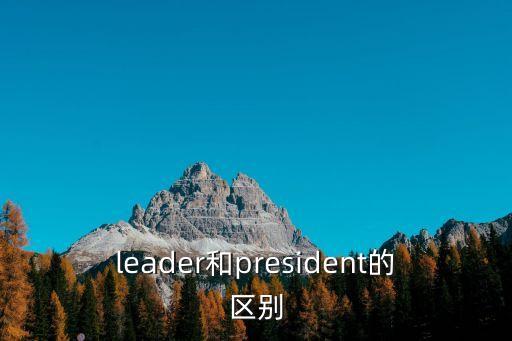 leader和president的區別