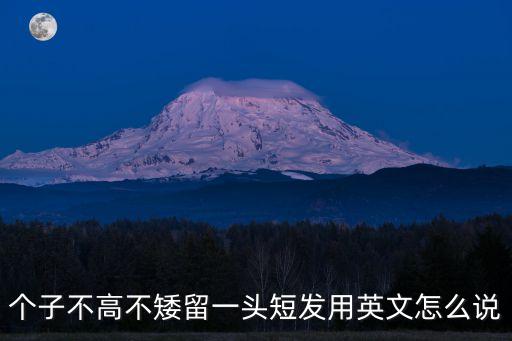 個子不高不矮留一頭短發用英文怎么說