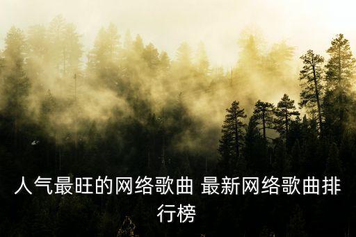 人氣最旺的網(wǎng)絡(luò)歌曲 最新網(wǎng)絡(luò)歌曲排行榜