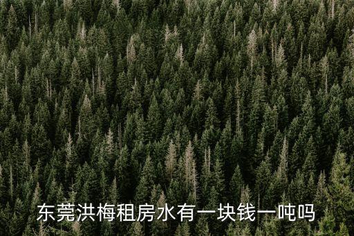 東莞洪梅租房水有一塊錢一噸嗎