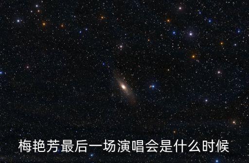 梅艷芳最后一場(chǎng)演唱會(huì)是什么時(shí)候