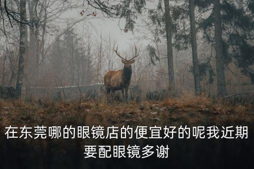 在東莞哪的眼鏡店的便宜好的呢我近期要配眼鏡多謝