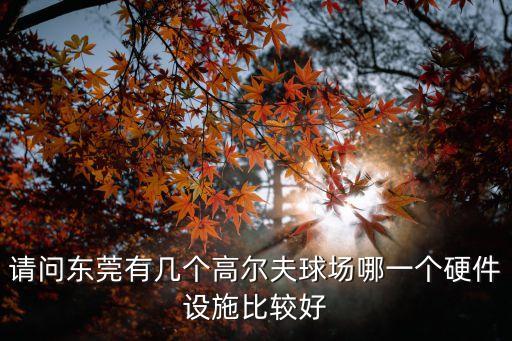 請問東莞有幾個高爾夫球場哪一個硬件設施比較好