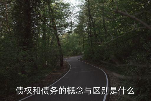 債權和債務的概念與區別是什么