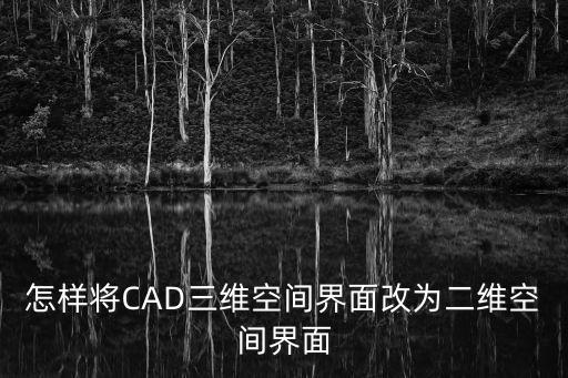 怎樣將CAD三維空間界面改為二維空間界面