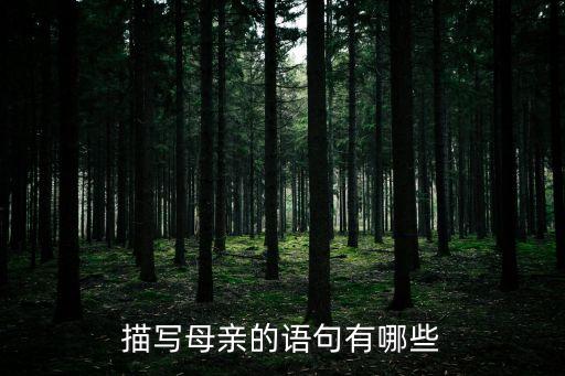 描寫母親的句子，描寫母親的語句有哪些