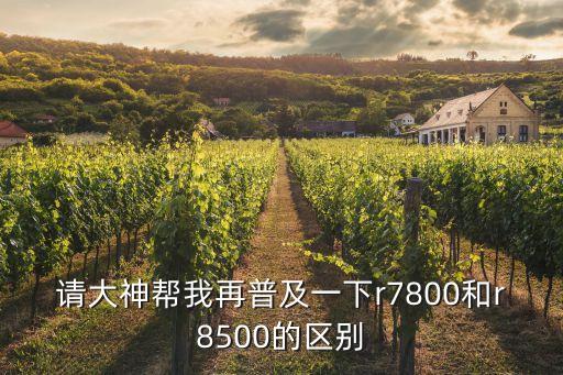 請大神幫我再普及一下r7800和r8500的區(qū)別