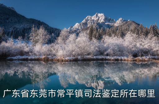 廣東省東莞市常平鎮司法鑒定所在哪里