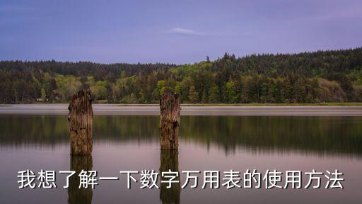 我想了解一下數(shù)字萬用表的使用方法