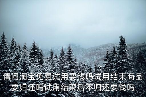 淘寶免費試用，淘寶中所說的免費試用是什么意思具體點謝謝