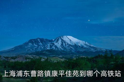 上海浦東曹路鎮康平佳苑到哪個高鐵站