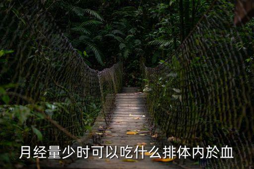 月經量少時可以吃什么排體內於血
