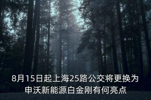 8月15日起上海25路公交將更換為申沃新能源白金剛有何亮點