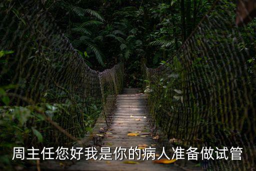 周主任您好我是你的病人準備做試管