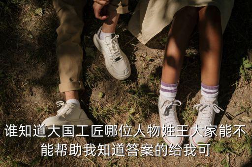 誰知道大國工匠哪位人物姓王大家能不能幫助我知道答案的給我可