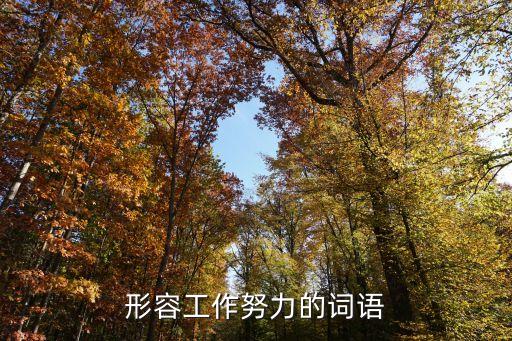 形容工作努力的詞語