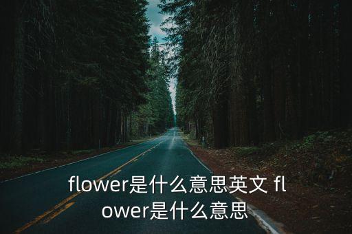flower是什么意思,花卉市場上的花兒們